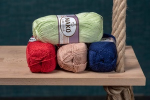 Knitting yarn Nako Calico Simli