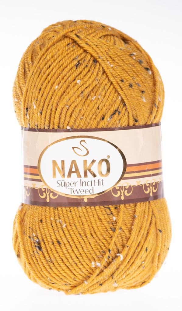 Strickgarn Super Inci Hit Tweed 1091 - gelb - strickgarn tweed hit tweed 1091