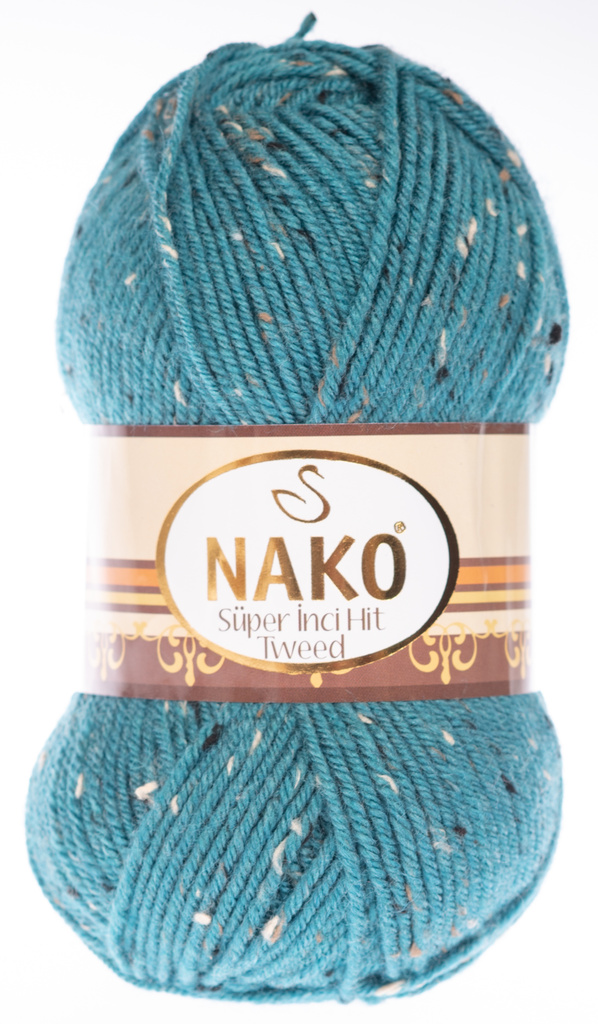 Knitting yarn Super Inci Hit Tweed 6634 - blue - Knitting yarn nako hit tweed 6634