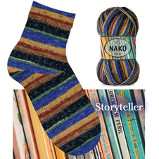 Knitting yarn Nako Boho 32450 - blue - Knitting yarn Boho 32450 - blue