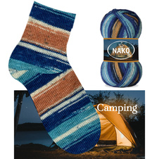 Knitting yarn Nako Boho 32449 - blue - Knitting yarn Boho 32449 - blue