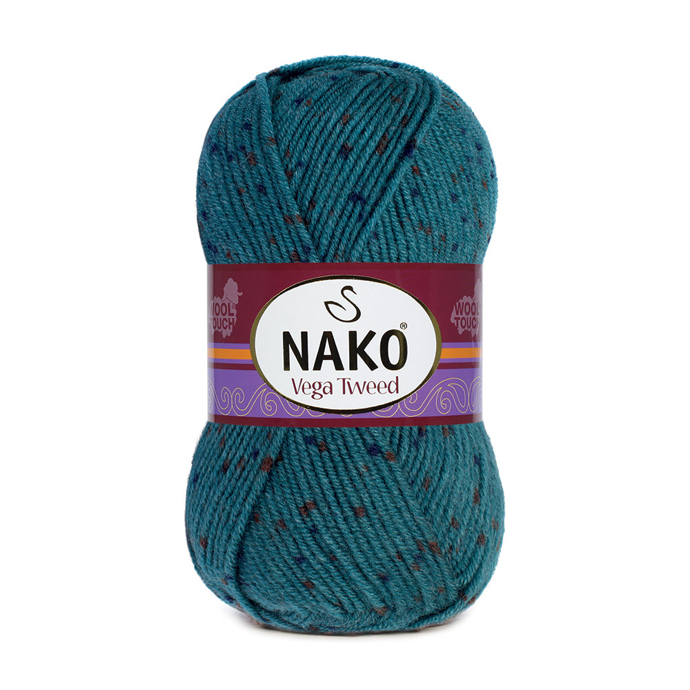 Pletací příze Nako Vega Tweed - 35037 modrá - Příze Vega Tweed - 35037