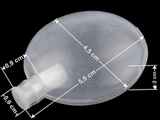 Whistle for textile products ⌀45 mm transparent