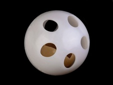 Rattle ball large white 2pcs in a package