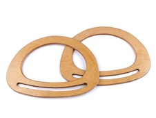 Wooden handle for bags 14,5 x 19,5 cm (2pcs)   - Wooden handle for bags (2pcs)  14,5 x 19,5 cm