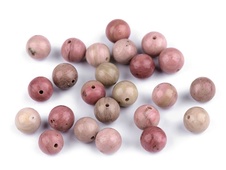Perles minérales (5pcs) Ø8mm - rhodochrosite