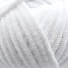 Knitting yarn Velvet B01 - white - Yarn Velvet B01 