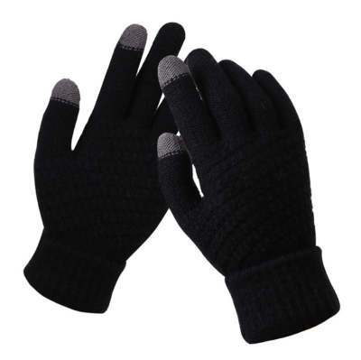 Zimné rukavice na mobil - čierne - čierne rukavice na mobil