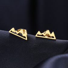 Boucles d'oreilles de montagne 2 - d'or - Boucles d'oreilles montagnes