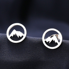 Boucles d'oreilles de montagne 1 - en argent - Boucles d'oreilles montagnes