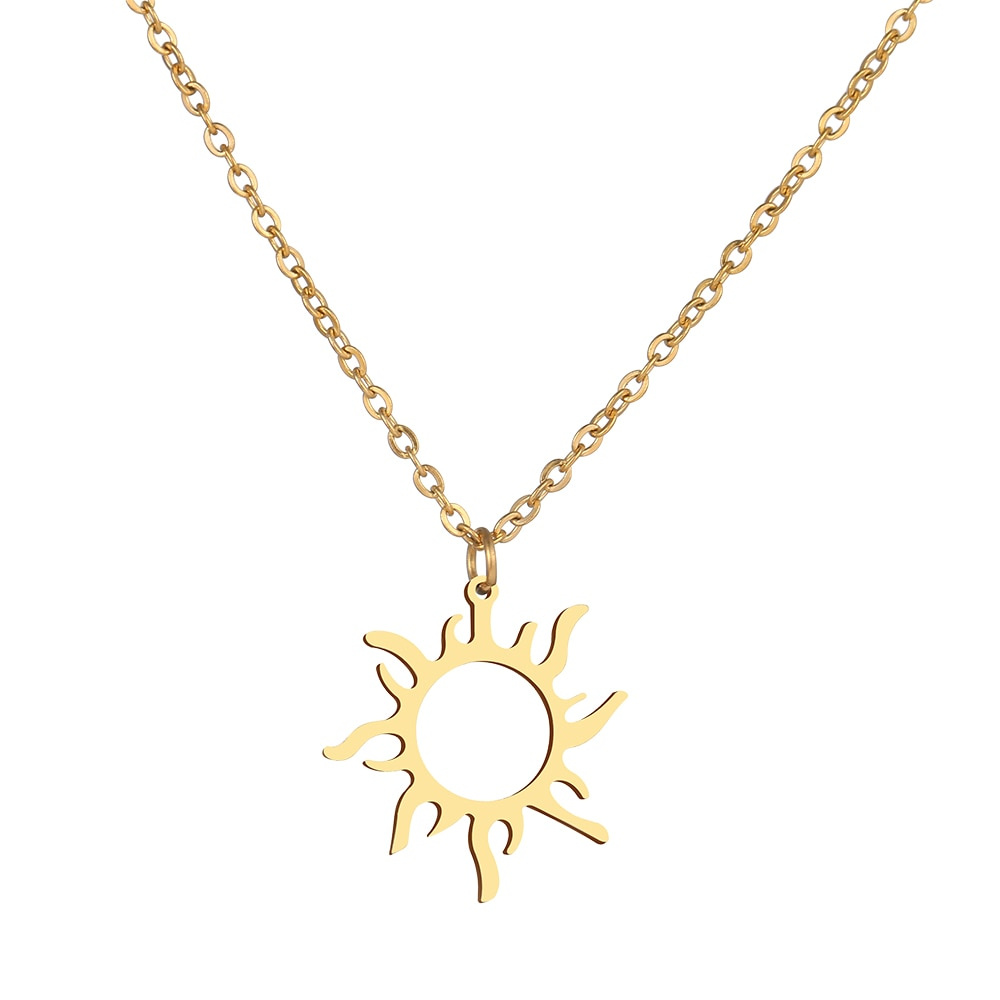 Náhrdelník slunce - zlatý - náhrdelnik slunce