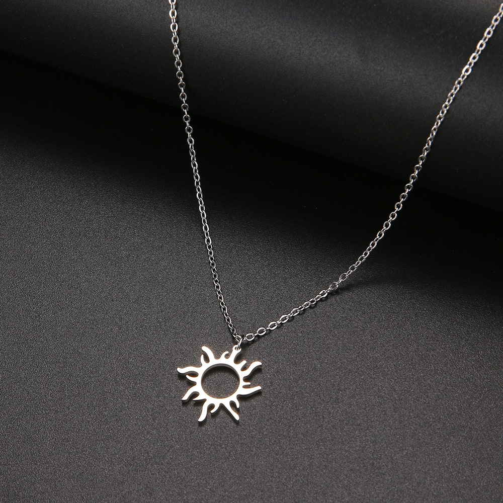 Necklace sun - silver - Necklace sun