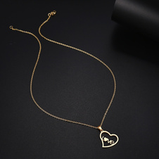 Necklace heart love - gold - necklace heart