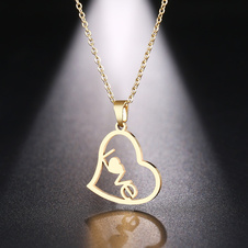 Necklace heart love - gold - necklace heart