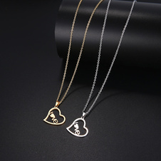 Necklace heart love - gold - necklace heart