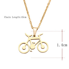 Halskette Fahrrad - gold - Halskette fahrrad