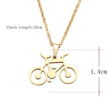 Necklace bike - gold - Necklace bike