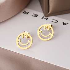 Smiley-Ohrring 2 - gold - Ohrringe Smiley