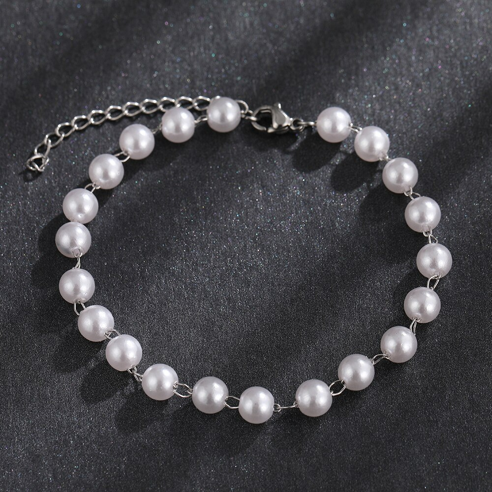 Pearl bracelet - silver - Pearl bracelet