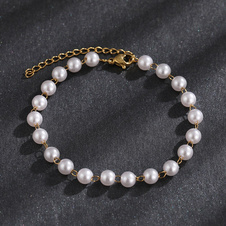 Pearl bracelet - gold - Pearl bracelet
