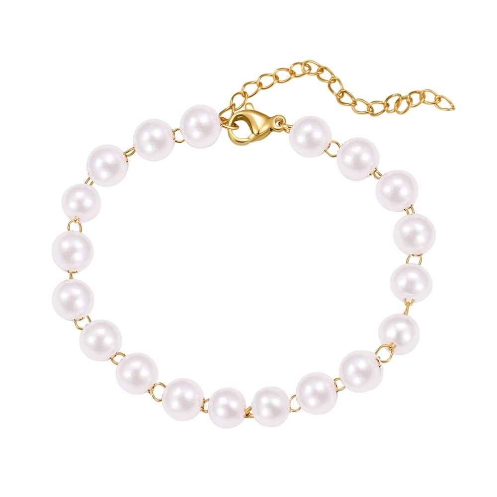 Pearl bracelet - gold - Pearl bracelet