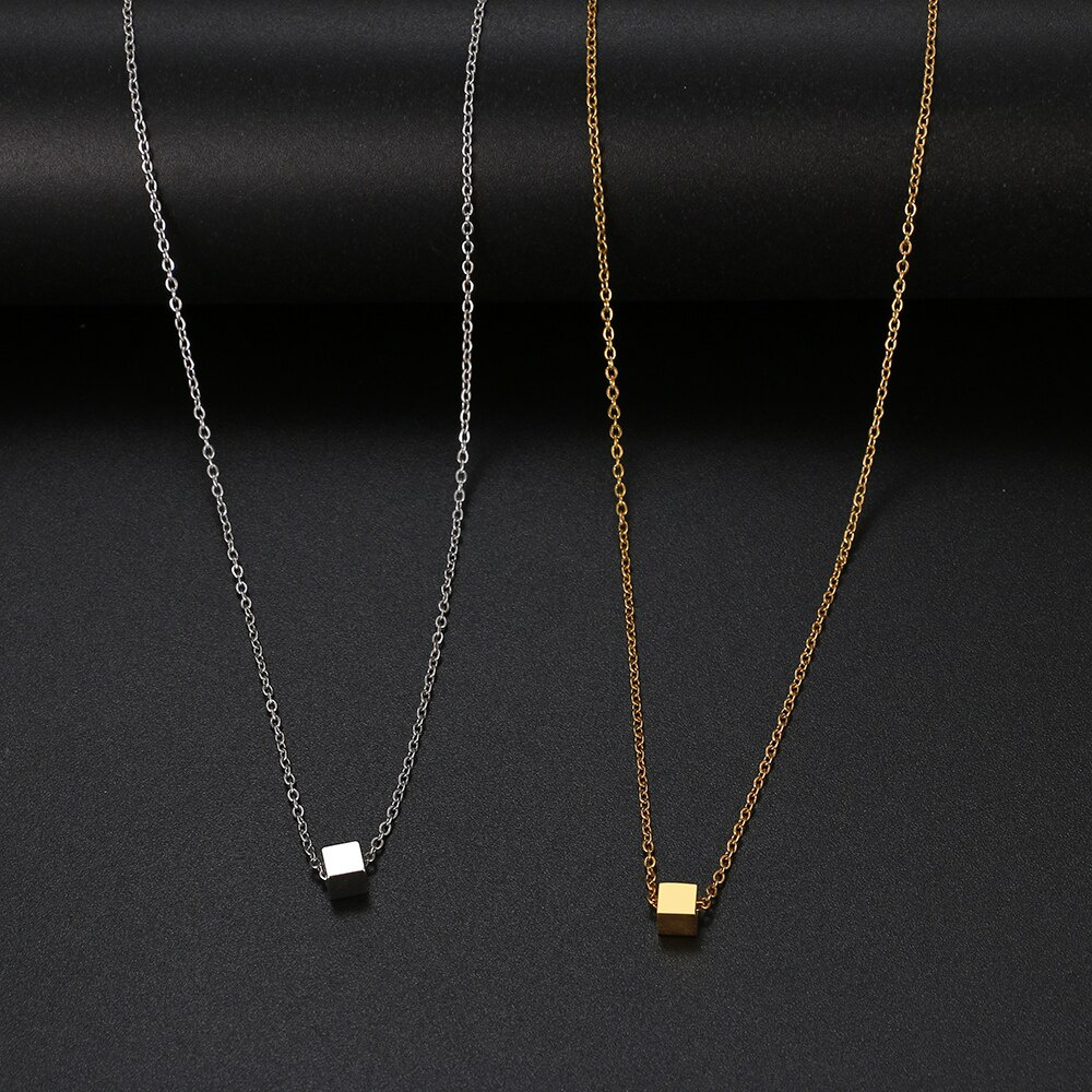 Neckpiece Cube Gold Black - FINK main image 1