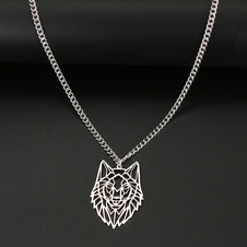 Collier loup - argent - collier loup