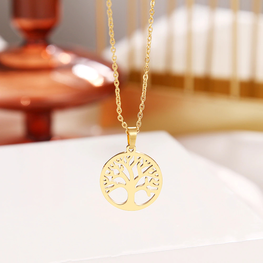 Náhrdelník strom života - zlatý - náhrdelnik strom života