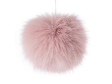 Fur pom pom with loop Ø12 cm