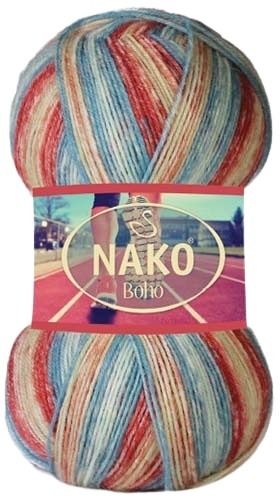 Fil à tricoter Nako Boho 32452 - rouge