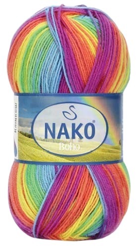 Pletací příze Nako Boho 82443 - červená