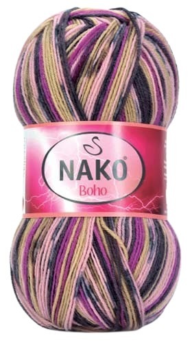 Knitting yarn Nako Boho 82448 - purple