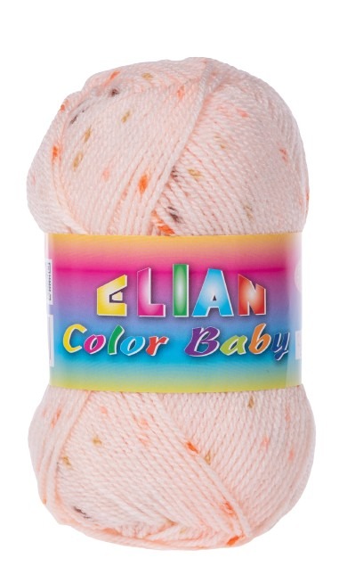 Pletací příze Elian Color Baby - 741 oranžová