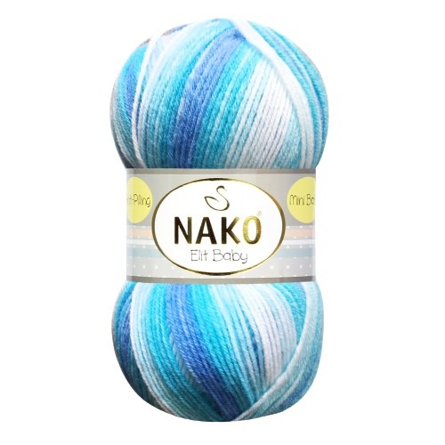 Knitting yarn Nako Elit Baby 32455 - blue