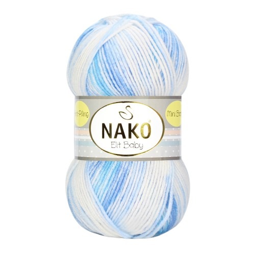 Knitting yarn Nako Elit Baby 32459 - blue