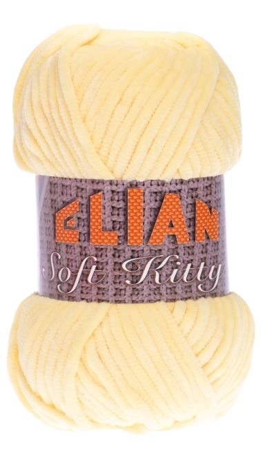 Pletací příze Elian Soft Kitty 97440 - žlutá