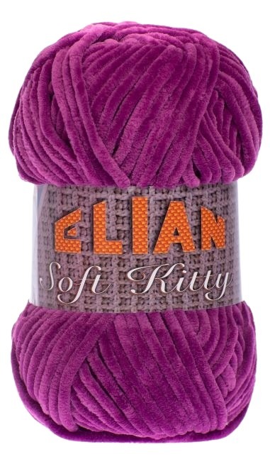 Pletací příze Elian Soft Kitty 97442 - fialová