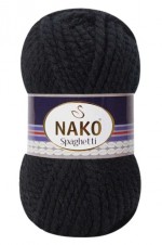 Pletací příze Nako Spaghetti 217 - černá