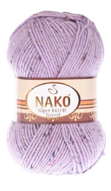 Knitting yarn Super Inci Hit Tweed 6888 - purple - Nako Super Inci Hit Tweed 6888