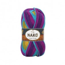 Pletací příze Nako Vega Stripe 82410 - fialová