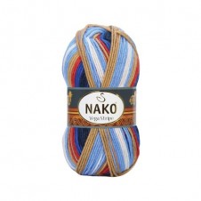 Pletací příze Nako Vega Stripe 82411 - modrá
