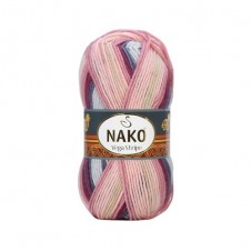 Pletací příze Nako Vega Stripe 82415 - růžová