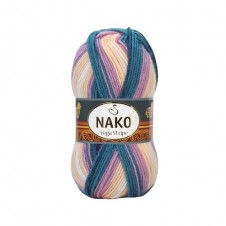 Pletací příze Nako Vega Stripe 82416 - růžová