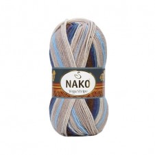 Pletací příze Nako Vega Stripe 82422 - modrá