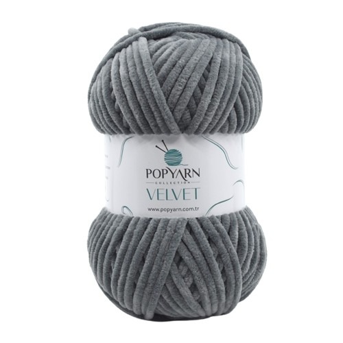 Knitting yarn Velvet B010 - grey
