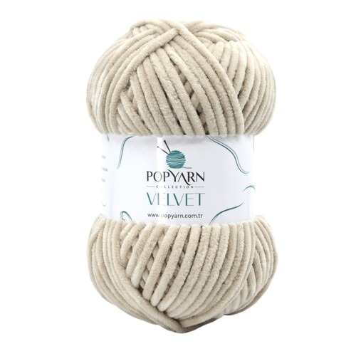 Pletací příze Velvet B015 - krémová