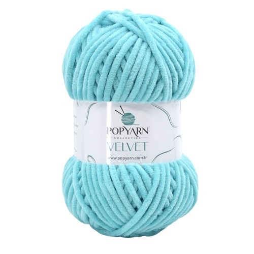 Žinylková příze POPYARN Velvet B019 - modrá