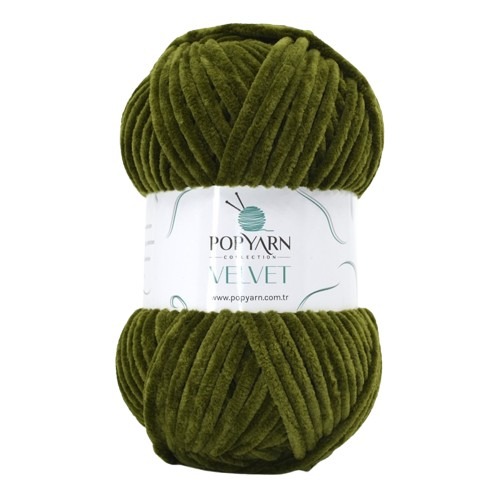 Žinylková příze POPYARN Velvet B020 - zelená