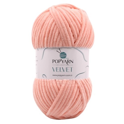 Žinylková příze POPYARN Velvet B021 - oranžová