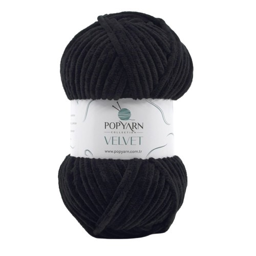 Žinylková příze Velvet B025 - černá